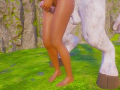 Оливию трахает Furry Монстр вставляет конский член в тугую киску и задницу - Screenshot 3 of 16 - Rough