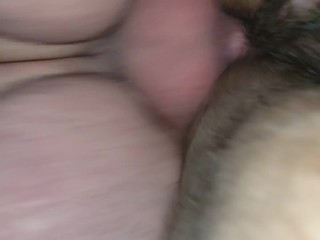 Fucking the Wife,s Hairy Pussy with Cock Ring and Head Gland Ring