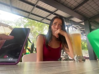 we go out to share a few drinks with some friends and my_boyfriend sets me a trap with_the vibrator