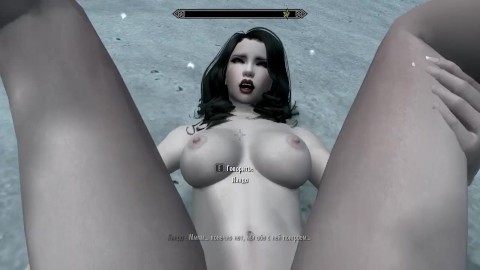 Lesbický sex ve sněhu ve Skyrim Full verzi