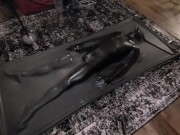 Preview 3 of Twink Rubber Pup in latex Vacbed