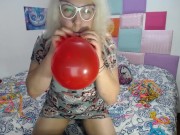 Preview 2 of ElyRainbow Argentina Exploding a big red balloon