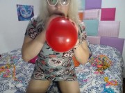 Preview 4 of ElyRainbow Argentina Exploding a big red balloon
