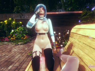 Genshin Impact_Hentai - POV Eula handjob, blowjob and cowgirl