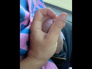 Preview 4 of Risky Handjob on Public Bus - Ruined Orgasm and Post Cum Play in Public!