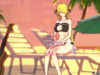 Cynthia at the Beach! (3D Ecchi) (Pokemon)