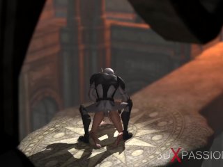 Sacrifice. Zepar the Duke of Hell plays with a hot blonde in the_castle