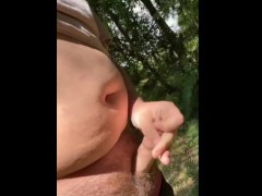 Straight chub with a huge CUM SHOT in the woods | StraightGuy1996