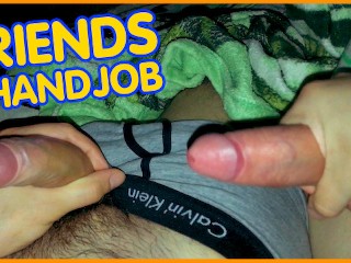 Best Friends Jerk Off Their Cocks To Each Other After Party