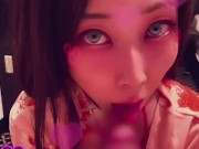 Beautiful Japanese Lady Loves Sex Exchanging Spits | Kimono / Yukata Cosplay | Short version amateur