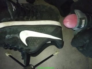 Jerk off on Black Nike's