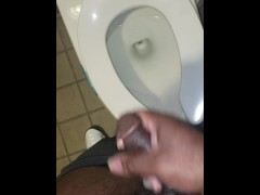 Bustin quick nut in public rest room