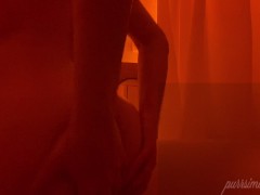 Cutie is having a bath and scrubbing (homemade)