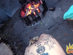 PublicSexDate - Blonde Slut Claudia Swea Drives Up Naked to Fuck Blind Date