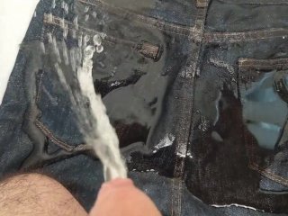 jeans piss, pee, piss, solo male