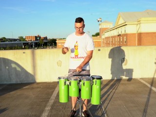 Drum on Pringles Cans (sour Cream and Onion)