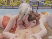 Preview 3 of Mercy and Tracer SummerTime Threesome