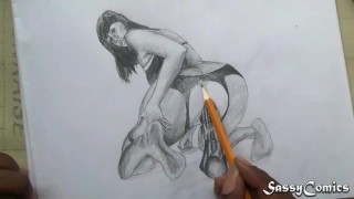 Sex Art -14 inch Bad Dragon Dildo diep anaal rijden