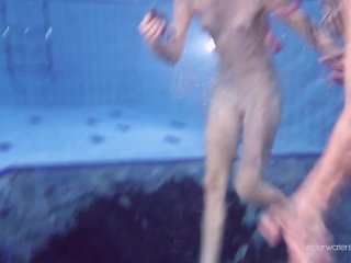 Blonde and brunette Duna and Nastya_underwater cuties