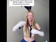 Naughty TikTok Compilation - Blonde Aussie Spinner Slut Shows Off