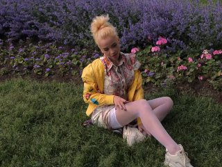 blonde milf, outdoor, pretty girl, verified models
