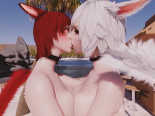 [FFXIV] Miqo'te Yuri Kiss test animation