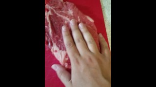 Esfregando minha carne ;)