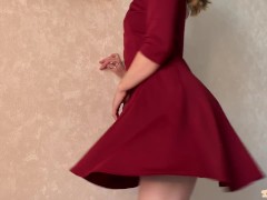 Video Sexy trying of dresses without lingerie