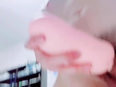 【個人撮影・喘ぎ声あり】　変態素人大学生　オナホ腰振りオナニー　コンドームつけてドピュドピュ射精　日本人　デカチン　手コキ - Screenshot 4 of 16 - Japanese