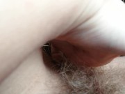 Risky pussy play and creamy cum in the camp near the cliff! Can you stand the power of storm?