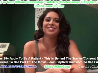 $CLOV Busty Latina Jasmine Mendez taken to the Doctors Office for Presale Examination & Inspection!