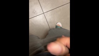 In A Public Restroom Chubby Cums