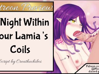 Extended Patreon Preview: A Night Within Your Lamia's_Coils Part_1