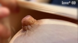 [1/2] Insert a dildo from a close-up licking a nipple, ejaculate on a big ass in the doggy style