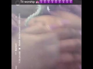 Ebony big tittys and creamy pussy