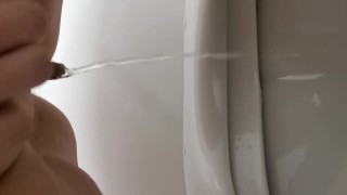 Must pee on public toilet
