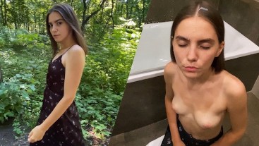 Прогулка в лесу с Lush закончилась тем, что она кончила на лицо и волосы