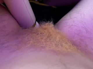 blonde, hairy pussy, toys, solo female