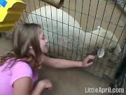 Preview 2 of Watch Horny Teen Little April At The Farm Solo