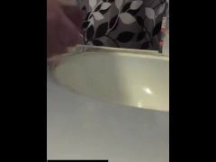 Jerking one off before going out, big Cumshot, Fab Flip