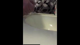 Jerking one off before going out, big Cumshot, Fab Flip