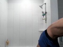 360 view big cock & ass after shower