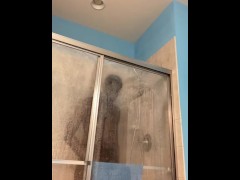 Max Sterlings steamy solo shower scene