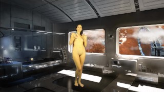 Julia V Earth Bathroom Piss Naked Reading High Tech Cosmos Room
