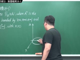 #口教 #火辣 #真人 #大學｜張旭微積分2020版(下)｜多變數函數的微積分｜重點十八：三變數函數的積分｜精選範例 18-1｜數學老師張旭