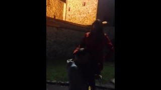 Extreme deeptroth training op straat - volledige clip op mijn Onlyfans (link in bio)
