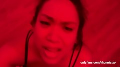 Caught Room Mate doing Red Light challenge and She let me Fuck - Thick Filipina Bubble Butt 