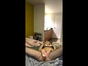 Preview 6 of Blonde Babe Masturbating with Dildo and Squirting Wishing You Were Here