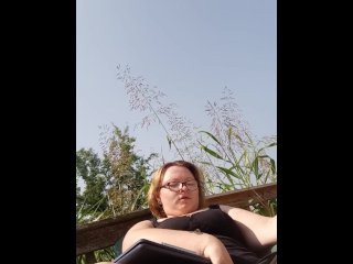 vertical video, smoking, blonde, outside