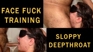 Treinamento de foda facial - estou melhorando na garganta profunda !! - Ejaculação 4k 60FPS - TittyFuckAdventure